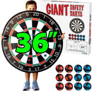 Funwares 36" Giant Dart Board for Adults and Kids, 25% Larger Than The Competition for Ultimate Indoor Fun and Outdoor Fun, Party Game for Families, Games for Kids 8-12, and Dart Game for Adults by TinyTreasures Baby Boutique
