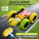 Remote Control Car, RC Car Toys for 6-12 Year Old Boys, Off Road RC Stunt Car 4WD 360° Rotating Remote Control Car for Kids, Boys Girls Gifts for Birthday, Christmas Yellow&Green by TinyTreasures Baby Boutique