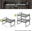 2 Pack Kitchen Countertop Organizer, Stackable Cabinet Shelf Organizer, 2 Tier Adjustable Kitchen Counter Shelves Riser For Pantry Cupboard Bathroom Organization And Storage, Desk Shelf,Spice Rack by CozyNest Decor