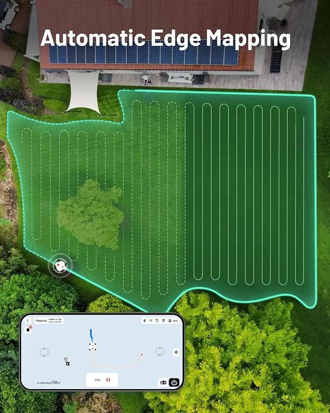 LUBA 2 AWD 3000X Robot Lawn Mower with 4G, Reception 0.75 Acre, Max. 0.89 Acre, All-Wheel-Drive for 80% Slope, UltraSense AI Vision & RTK Automatic Edge Mapping, 1.0"-2.7" Cutting Height, photo 5 of 9