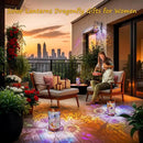 Go2garden 2Pack Solar Outdoor Lanterns Waterproof Dragonfly Garden Gifts for Women Patio Decor Lights Metal Lantern for Yard, Tabletop, Porch, Outside,Mothers Day Gifts for Mom Women by GreenHaven Gardens