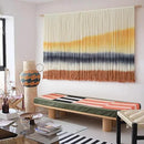 Flber Macrame Wall Hanging Extra Large Dip-Dyed Coastal Tapestry Boho Wall Decor for Living Room Bedroom Above Couch 57" W x 35" L by CozyNest Decor