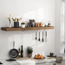 Fun Memories Floating Shelves - 10.3 Inch Deep Wall Shelf for Decor & Storage - Wall Mounted Display Shelving with Invisible Heavy-Duty Metal Bracket - 36"x 10.3"x 1.8" 1 Pack, Walnut by CozyNest Decor