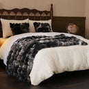 BENVWE Fluffy Faux Fur Throw Blanket for Couch, Soft Plush Thick Cozy Fuzzy Luxury Minky Bubble Blanket for Home Living Room Decor Gift for Women, Tie-dye Grey, 60" x 80", 1100GSM by CozyNest Decor