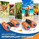 3-8 Year Old Boy Girl Toys: LET'S GO! Shockproof Binoculars for Kids Bird Watching 3 4 5 6 7 Year Old Boys Girls Outdoor Travel Toy for Kid Ages 4-7 Toddler Toy Binoculars by TinyTreasures Baby Boutique