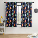 Kids Space Rockets Blackout Curtains - 100% Blackout, Thermal Insulated, Noise Reducing, Perfect for Kids Room and Nursery, 2 Panels (Color Pop Rockets, W52×L63) by TinyTreasures Baby Boutique