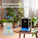 Dreo 8L Smart Humidifier Large Room 600ft², 80H Runtime Supersized Warm and Cool Mist Humidifiers for Bedroom Baby, 28dB Quiet Air Humidifier for Plants Indoor, Home, Whole House, Silver, HM717S by TinyTreasures Baby Boutique