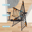 Baby Safety Gate for Stairs 29-33 Inch Wide, Safety House Gate for Baby Pet Gate with Door Pressure Mounting Gates for Kids Toddler Dogs Indoor Stairway Doorway Black (30.5'' Tall) by TinyTreasures Baby Boutique