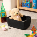 Small Storage Baskets for Organizing | Closet Organizer Bins | Shelf Toy Basket | Woven Rope Baskets | Cube Decorative Box | Shallow Basket | 11.5x7.5x4.7” | 3 Packs Black by GreenHaven Gardens