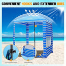 HOMEDEMO Beach Canopy UPF 50+, 6'×6', Easy Set up and Take Down Tent with Sand Pockets, Side Wall Shade Wind Waterproof for Kids, Family & Friends by TinyTreasures Baby Boutique