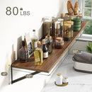 Fun Memories Deep Floating Shelves, 55W x 12D Floating Shelves for Wall, Wood Floating Shelf with Bracket, Wide Display & Storage Wall Shelves for Living Room, Bedroom, Walnut by CozyNest Decor