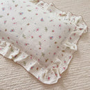 BuLuTu 100% Cotton Standard Pillow Case for Kids, 1 pc, 20"x26", Pink Floral Sheep Design Pillow Cover Muslin Gauze Pillow Protector for Children Girls Boys Bedding Gift, Envelope Closure by TinyTreasures Baby Boutique