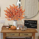 Sggvecsy 15 Pcs Babys Breath Artificial Flowers Gypsophila Bouquets Bulk Real Touch Fake Silk Flowers for Home DIY Floral Arrangement Table Centerpiece Fall Autumn Decoration (Fall Orange) by CozyNest Decor