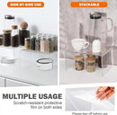 Acrylic Cabinet Organizer, Shelf Organizer, Set of 2 Spice Organization for Cabinet, Spice Rack, Stackable Kitchen Countertop Organizer | Cupboard, Pantry Shelves, and Storage Space Saver by CozyNest Decor