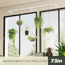 Plant Hanger Indoor with 6 Hanging Chains Hanging Planters for Indoor Plants Hanging Plant Holder Window Plant Shelves White Metal Rod(Pot not Included by GreenHaven Gardens