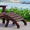 WestinTrends Dylan Outdoor Patio HDPE Adirondack Ottoman Footrest, Dark Brown by CozyNest Decor