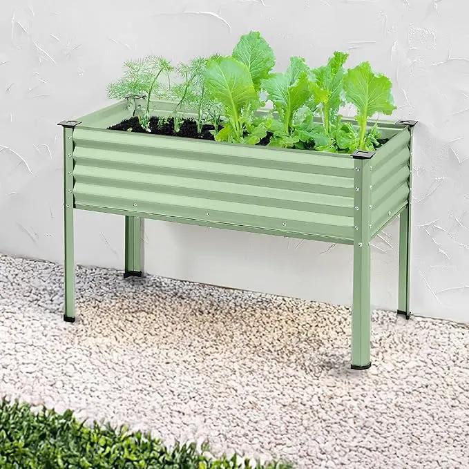 Best Choice Products 48x24x30in Galvanized Raised Garden Bed, Metal Elevated Planter Box, Vegetable Garden for Backyard, Patio, Balcony - Sage Green, photo 8 of 8