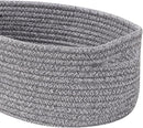 Baskets to Store Organize Household Items/Cute Basket&Bin for Shelf Storage Woven Rope Basket for Living Room, Bedroom,Play room/13x8.66x5.11’’ Cotton Rope,Durable&Stylish,Oval 3 Packs Gray by TinyTreasures Baby Boutique