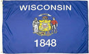 FlagSource Wisconsin Nylon State Flag, Made in the USA, 3x5' by GreenHaven Gardens