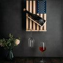 American Flag Wine Bottle Wall Rack Holder With 2 Wine Glasses By Patriotic Centerpi by The Wine Savant