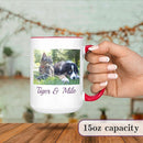 Personalized Coffee Mug, Custom Photo Text 15 Oz Ceramic Mug, Customized Picture Name Tea Cup, Unique Gift Idea, Taza Cafe Personalizadas Fotos, Cute Custom Gifts Mom Women Men, Mother's Day, Red by TinyTreasures Baby Boutique