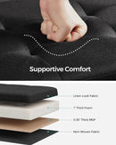SONGMICS Mazie Collection - 30 Inches Folding Storage Ottoman Bench, Ottoman Foot Rest, End of Bed Bench, Storage Chest, Load 660 lb, for Living Room, Bedroom, Entryway, Ink Black ULSF047B01 by CozyNest Decor