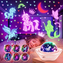 Onefire Girl Gifts, 6 Films Light Projector Unicorn Toys for Girls Age 4-6,Rechargeable Night Lights for Bedroom,360° Rotating Butterfly Lamp for Room Decor,Mermaid Princess Toddler Toys Toddler Gifts by TinyTreasures Baby Boutique