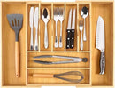 Bellsal Large Premium Bamboo Silverware Organizer - Expandable Utensil Drawer Organizer - 17"x19.6" Utensil Holder and Cutlery Tray with Grooved for Kitchen Flatware and Utensils Mother's Day Gift by CozyNest Decor