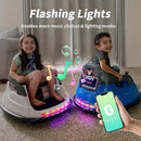 Baby Bumper Car, 6V Electric Kids Bumper Car for Toddlers with Remote Control, Bluetooth - White by TinyTreasures Baby Boutique