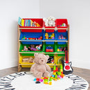 Humble Crew, Natural/Primary Kids' Toy Storage Organizer with 12 Plastic Bins, 34*35*15.5inch by TinyTreasures Baby Boutique