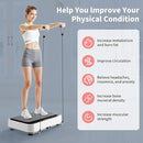 Vibration Plate Exercise Machine, Whole Body Workout Power Vibrate Fitness Platform Vibration Plate for Lymphatic Drainage, Home Training Equipment for Weight Loss & Toning by CozyNest Decor