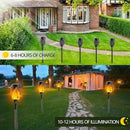 Albelt Solar Torch Lights Outdoor - 10 Pack With Flickering Flame for Garden Decor, Super Bright Waterproof for Outside Landscape Yard Party Decorations by GreenHaven Gardens