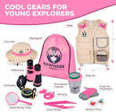 Kids Explorer Kit with Safari Vest & Hat for 3-12 Year Old Boys & Girls - Safari Costume Kids, Zoo Keeper, Paleontologist, Bug Kit & More - Giftable STEM Outdoor Explorer Kit for Kids + Bug Ebook by TinyTreasures Baby Boutique