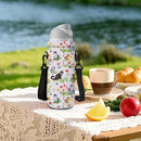 Neoprene Water Bottle Carrier Bag with Adjustable Shoulder Strap for Men Women Walking Hiking,Portable Insulated Holder Case for Stainless Steel/Glass/Plastic Bottles by TinyTreasures Baby Boutique