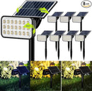 JACKYLED Solar Lights Outdoor Waterproof, 84 LED 5 Lighting Modes Solar Spotlights, 360 Adjustable Head & Panel, Solar Powered Garden Yard Spot Lights for Outside Landscape Lighting, 8 Pack by GreenHaven Gardens