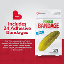 BioSwiss Bandages, Pickle Shaped Self Adhesive Bandage, Latex Free Sterile Wound Care, Fun First Aid Kit Supplies for Kids, 24 Count by TinyTreasures Baby Boutique