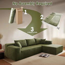 ovios 104" Cloud Sectional Couch with L-Shape Chaise,Modern Modular Sofa with Deep Seat, Upholstered Couches for Living Room Bedroom,No Assembly Required, Green (Cloud Velvet) by CozyNest Decor