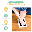 Clean Touch Ink Pad for Baby Handprints and Footprints – Inkless Infant Hand & Foot Stamp – Safe for Babies, Doesn’t Touch Skin – Perfect Family Memory or Gift – Black Print Kit by Tiny Gifts by TinyTreasures Baby Boutique