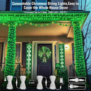 JMEXSUSS Green Lights for St Patrick's Day Decoration, 200 LED Green Christmas Lights Clear Wire, Connectable Green String Lights Indoor Outdoor for Spring Tree Garden St. Patricks Day Decor by GreenHaven Gardens
