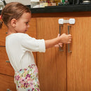 Child Safety Strap Locks (10 Pack) Baby Locks for Cabinets and Drawers, Toilet, Fridge & More. 3M Adhesive Pads. Easy Installation, No Drilling Required, White by TinyTreasures Baby Boutique