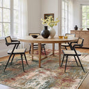Washable Area Rugs 7'x9' Non-Slip Modern Abstract Soft for Living Room Entryway Bedroom Nursery, Print Pattern, Brown Rust Red Multi by TinyTreasures Baby Boutique