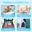 BEBELEH™ Collapsible Baby Bathtub – Bathtub + Baby tub Sling + Newborn Sling – Baby Bathtub Newborn to Toddler 0-24 Months – The Ultimate Travel Baby Bath Tub and Everyday Use! (Gray) by TinyTreasures Baby Boutique