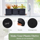 PERFNIQUE Indoor Herb Garden, Herb Garden Planter Set with Tray, Farmhouse Indoor Plant Pots, Windowsill Herb Garden with Drainage(Planter only) for Indoor/Outdoor, Window Pots(Matte Black) by GreenHaven Gardens