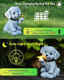 Solar Garden Statue Decor,Animal Solar Lights Outdoor Waterproof,Solar Garden Decorative Lawn Patio, Balcony, Yard Ornament Unique Housewarming Gifts (Dog Butterfly) by CozyNest Decor