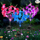 Solar Garden Lights, Solar Lights Outdoor Waterproof with Phalaenopsis Flower, 3 Pack Solar Powered Outdoor Lights,Garden Lights for Outside,Pathway Patio Yard Decor,Gifts for Mothers Day Mom Women by GreenHaven Gardens
