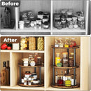 LAMU 12.2'' Wood Lazy Susan Turntable Organizer for Cabinet, 3 Tier Lazy Susan Spice Rack Organizer for Kitchen, Table Top, Countertop, Pantry, Bathroom by CozyNest Decor