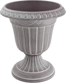 PL00CW Classic Traditional Plastic Urn Planter Indoor/Outdoor, 16" x 18", White Wash by GreenHaven Gardens