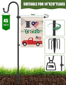 XDW-GIFTS Garden Flag Stand, Sturdy 2-Pack Flag Pole Holder with Shepherd Hook for Yard Decorations Outdoor Garden Flag Holder for 14''x20'' Flags 45 in Heavy Duty Yard Flag Post Stake (Without Flag) by GreenHaven Gardens