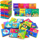 8PCS Baby Bath Books Set with Crinkle Sound, Soft Sensory Early Learning Toys for Newborns & Infants, Washable Teething Educational Activity Toy by TinyTreasures Baby Boutique