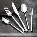Silverware Set Flatware Set 40 Pieces Stainless Steel Cutlery Set Hexagonal Pattern Mirror Finished Home Daily Use Housewarming Wedding Gift Service for 8 by CozyNest Decor